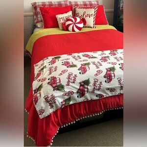 Festive Red Christmas Blanket
